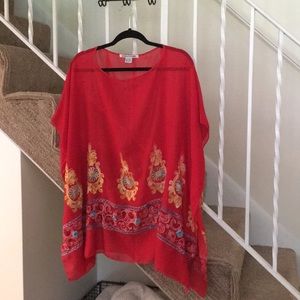 Beautiful shear red blouse